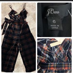 J Crew Tartan Holiday plaid Jumpsuit NWT sz 6